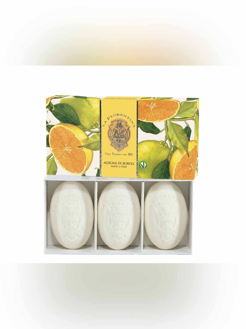 La Florentina Agrumi di Boboli (3
Count) Citrus Scented Luxury Italian Bar Soap